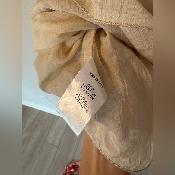 Fate Tan Ruffle Button-Up Blouse - Picture 5 of 5